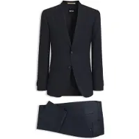 BOSS Costume Slim en laine vierge italienne à rayures