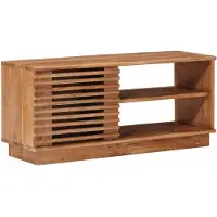 vidaXL Meuble TV avec rangement et porte, couleur naturelle, 90 x 30 x 40 cm,
