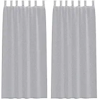 vidaXL Rideau en Voile 2 pcs Gris foncé 245 x 140 cm Polyester