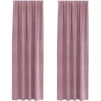 vidaXL Rideaux occultants, 2 pièces, rose foncé, 140 x 245 cm, en velours