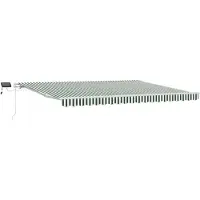 vidaXL Store extensible vert et blanc 450 x 350 cm