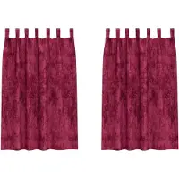 vidaXL Rideaux de velours avec rideaux 2 pcs vin rouge 175 x 140 cm velours