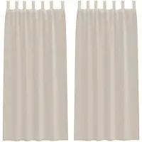 vidaXL Rideau en Voile 2 pcs Couleur sable 245 x 140 cm Polyester
