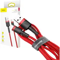 Baseus Câble Lightning Usb Cafule 2,4A 0.5M (Czerwony)