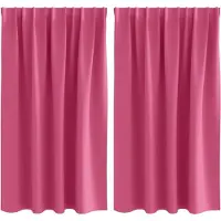 vidaXL Rideaux occultants avec œillets, 2 pièces, rose clair, polyester
