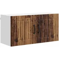 vidaXL Armoire murale LUCCA en bois vieilli 80 x 31 x 40 cm, aggloméré