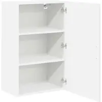 vidaXL Armoire murale LUCCA, blanc brillant, 50 x 31 x 80 cm, aggloméré