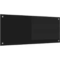 vidaXL Dos de cuisine noir 100 x 40 cm Verre trempé