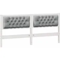 vidaXL Tête de lit Autres Blanc et Gris clair 160 cm Pin massif