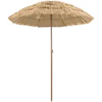 vidaXL Parasol de plage Naturel 160 x 160 x 196 cm en polyester et acier
