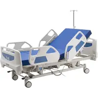 Vevor Lit Médicalisé Entièrement Électrique 5 Fonctions Lit Hôpital Charge 250 kg pour Soins à Domicile