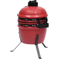 vidaXL 2-in-1 Kamado-Grill Smoker Céramique 56 cm Rot