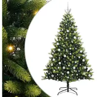 vidaXL Arbre de Noël artificiel à branches articulées 300 LED 210 cm