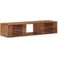 vidaXL Meuble TV avec rangement et porte, couleur naturelle, 105 x 30 x 22,5 cm,