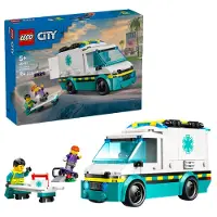 LEGO City Ambulance d'Urgence 60451 Avec 2 Minifigurines, 184 Pièces, Jeux Pour Enfants 5 ans et plus