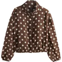 Next Veste mi-saison chocolat / blanc cassé