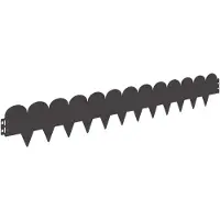 vidaXL Bordure de jardin, 10 pièces, 103 x 15 cm, acier, noir