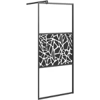vidaXL Paroi de douche pour douche à l'italienne 80x195 cm ESG design pierre noir