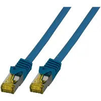 Efbe-Schott MK7001.1,5BL RJ45 Patchkabel S/FTP Cat.6A LSZH Cat.7 Rohk. 1,5m blau