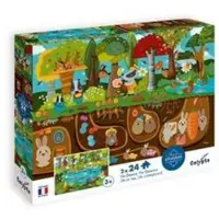 SentoSphere Puzzles - SENTOSPHÈRE - 24 pièces - La vie au-dessus / La vie au-dessous - Observation - Mémoire - Logique - À partir de 3 ans