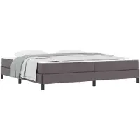 vidaXL Cadre de lit avec matelas Gris 200 x 200 cm Tissu