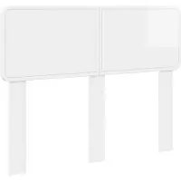 vidaXL Tête de lit Bois blanc brillant