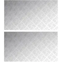 vidaXL Escalier Marche à angle droit 2 pcs Argent 90 x 50 cm Aluminium
