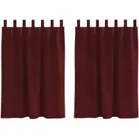 vidaXL Rideaux occultants 2 pcs vin rouge 140 x 140 cm velours