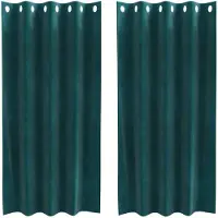 vidaXL Rideaux occultants 2 pcs vert foncé 140 x 175 cm velours