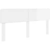 vidaXL Tête de lit Bois blanc brillant