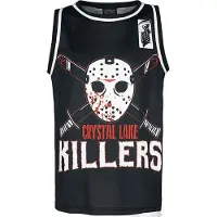 Heartless Maillots Gothic de - Crystal Lake Killers - S - XXL - pour Unisexe - noir/blanc/rouge - Taille XL
