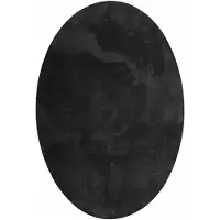 vidaXL Tapis ovales HUARTE Noir 120 x 170 cm