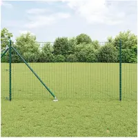 vidaXL Poteau de clôture. Autre 52 pcs Argent 3.2 x 3.2 x 160 cm Acier