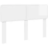 vidaXL Tête de lit Bois blanc brillant