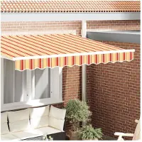 vidaXL Jupe de store de rechange, jaune et orange, 2,5 m, polyester