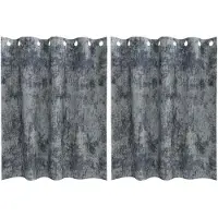 vidaXL Rideaux en velours avec tringles 2 pièces Argent Gris 140 x 140 cm Velours