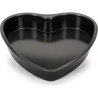 Patisse Forme de coeur 20 cm acier noir, Moule à gâteau, Noir