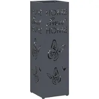 vidaXL Porte-parapluie Anthracite 15,5 x 15,5 x 49 cm Métal