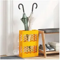 vidaXL Porte-parapluie jaune moutarde 28 x 12 x 41 cm Métal