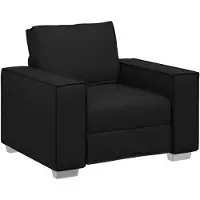 vidaXL Fauteuil-canapé noir 100 cm en similicuir