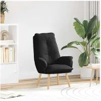 vidaXL fauteuil Noir 69 x 74 x 93 cm Tissu Sherpa