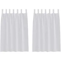 vidaXL Rideau voilage 2 pièces Gris clair 140 x 140 cm Polyester