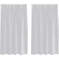 vidaXL Rideau en Voile 2 pcs Gris clair 140 x 140 cm Polyester