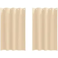 vidaXL Rideaux occultants avec anneaux 2 pcs Crème 175 x 140 cm