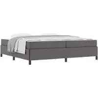 vidaXL Cadre de lit avec matelas Gris 200 x 200 cm Tissu
