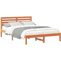 vidaXL Cadre de lit brun cireux 140 x 220 cm Pin massif