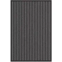 vidaXL Tapis d'entrée Noir et gris 60 x 90 cm Polypropylène et PVC