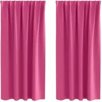 vidaXL Rideaux occultants avec œillets, 2 pièces, rose clair, polyester