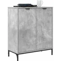 vidaXL Sideboard gris béton 69,5 x 33 x 82 cm Bois composite