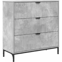 vidaXL Sideboard gris béton 79,5 x 33 x 82 cm Bois composite